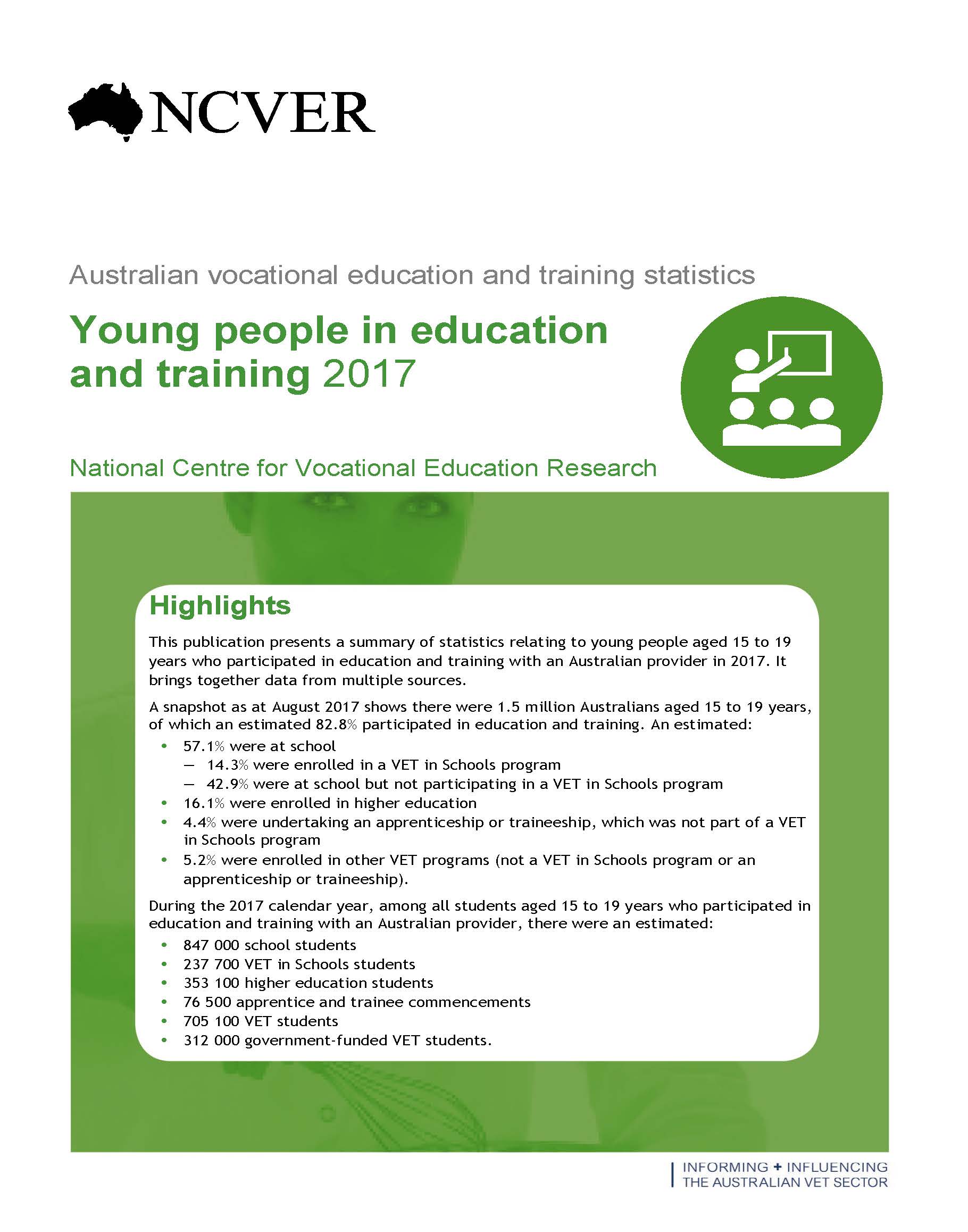 Young people in education and training 2017