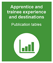 Apprentice and trainee experience and destinations data tables