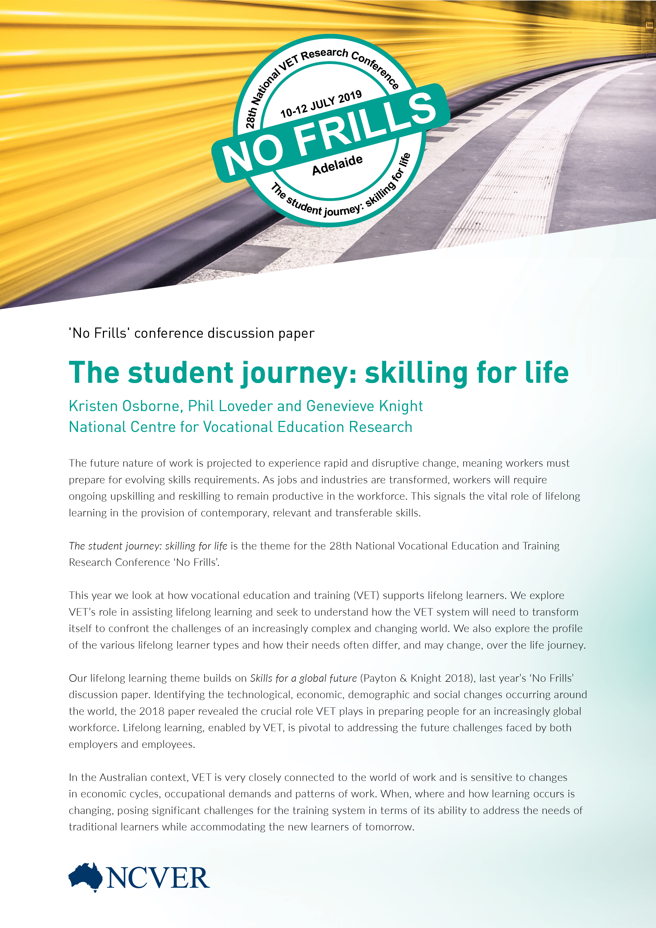 The student journey: skilling for life