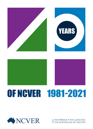 Cover image for the 40 years of NCVER publication